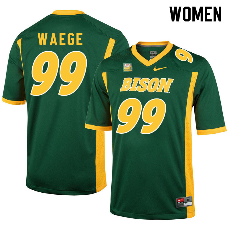 Women #99 Spencer Waege North Dakota State Bison College Football Jerseys Sale-Green